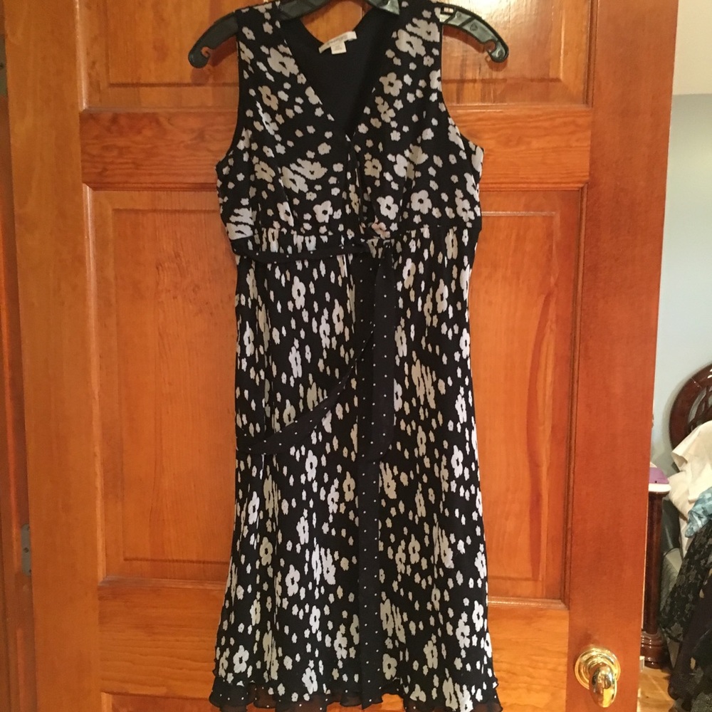 Black and white flower dress